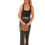 woven brown clutch