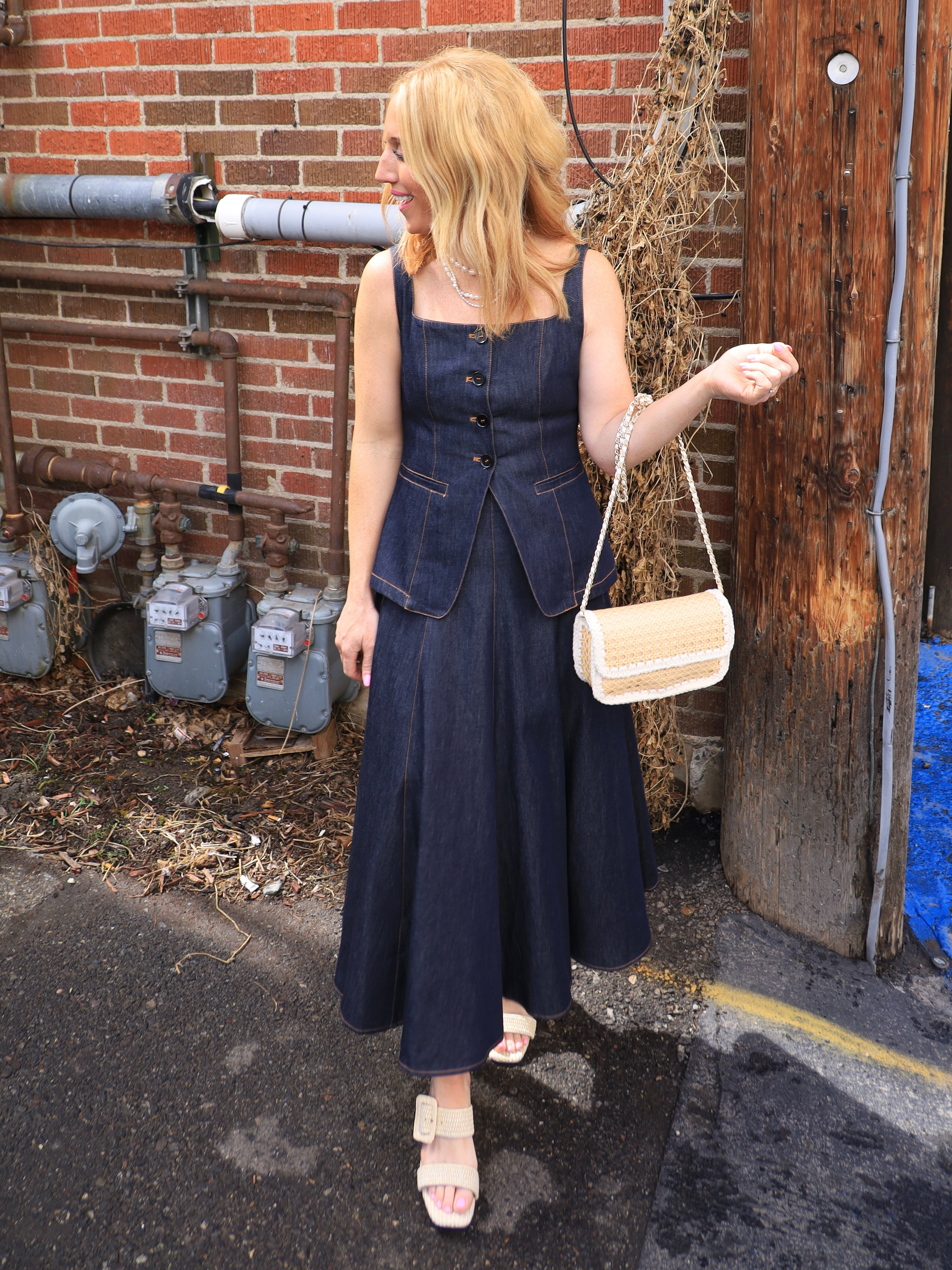 lucy paris denim dress Lucy Paris, strapless denim mini dress. Stretchy