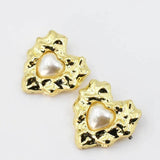 Mini Pearl Heart Stud - Alden+Rose LLC