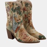 A Moment For Floral Western Booties