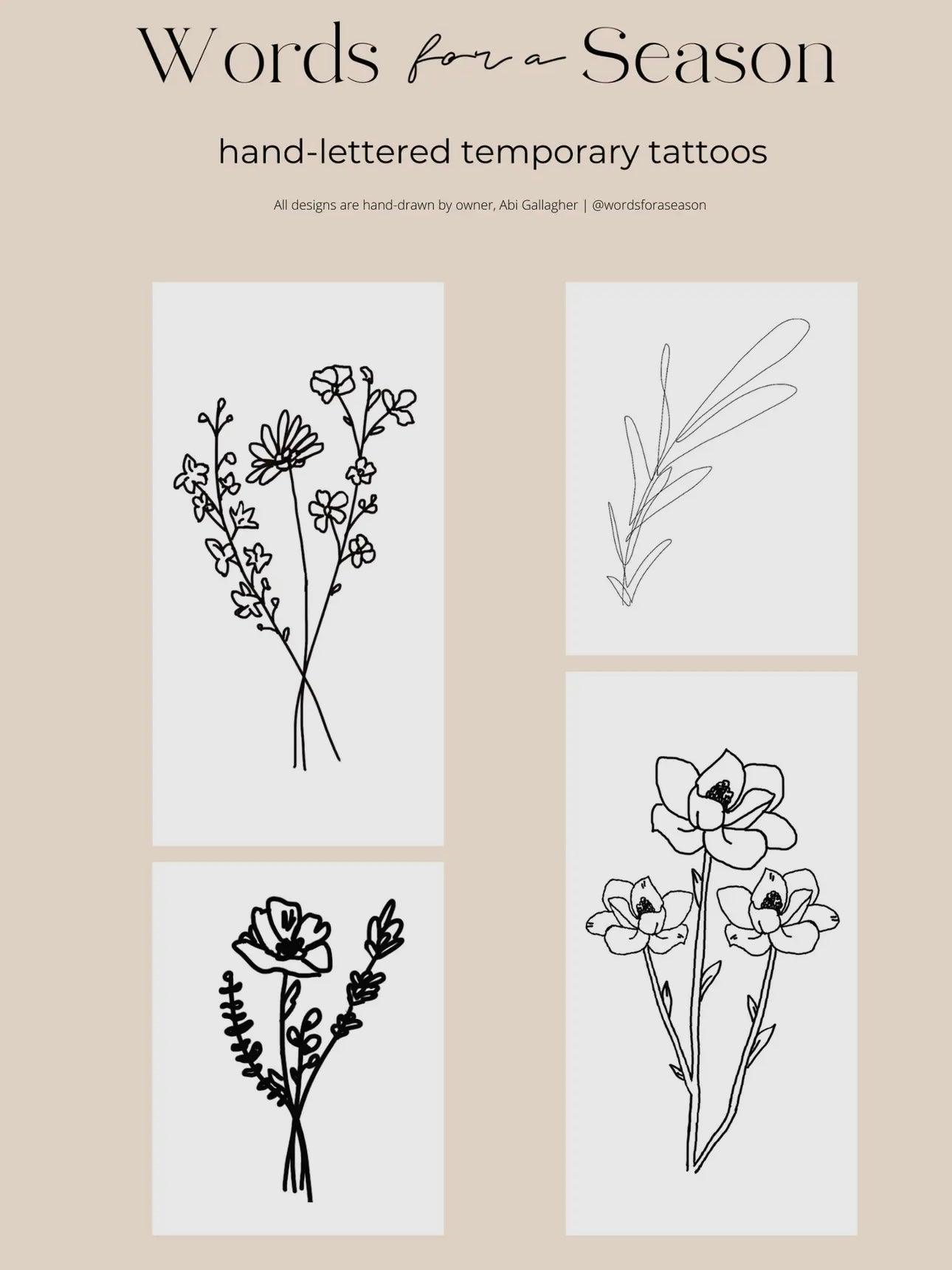 Words for a Season Temporary Tattoos - Alden+Rose LLC