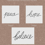 Words for a Season Temporary Tattoos - Alden+Rose LLC