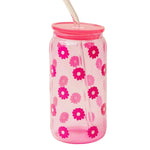 Glass cup with lid