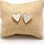 White Heart Studs - Alden+Rose LLC