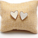 White Heart Studs - Alden+Rose LLC