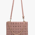 rose woven crossbody