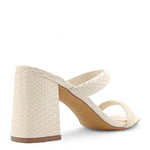 White summer heels