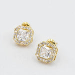 Square Gold Stud - Alden+Rose LLC