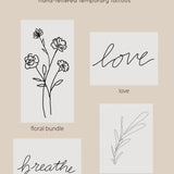 Words for a Season Temporary Tattoos - Alden+Rose LLC
