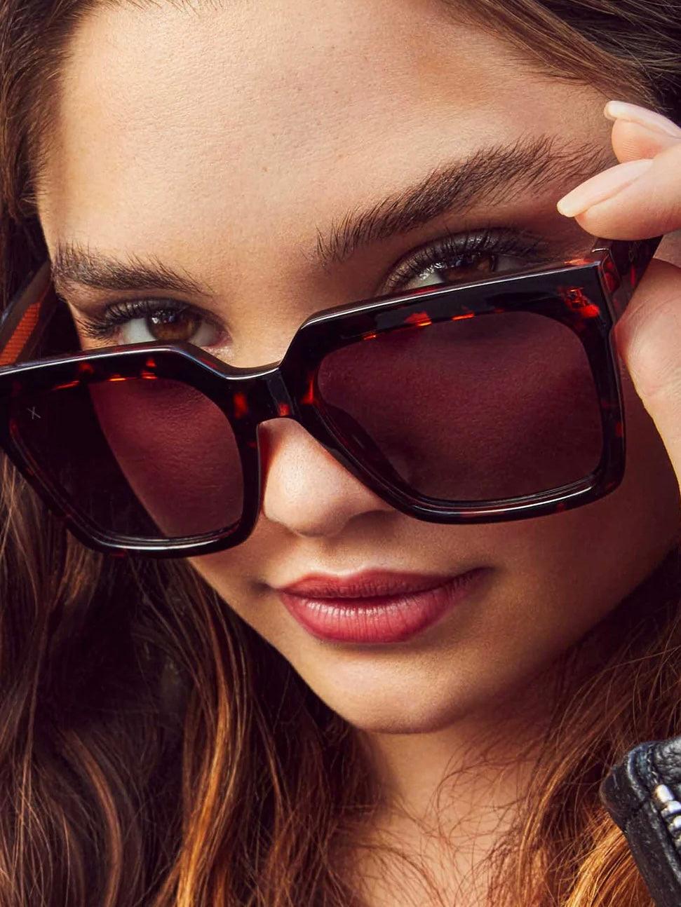 Large brown sunglasses