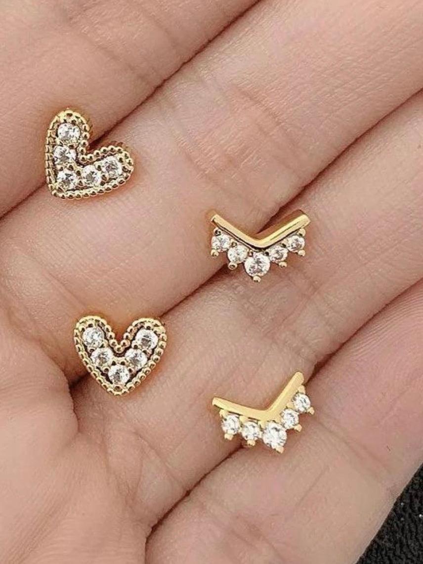 Mia Heart Stud - Alden+Rose LLC