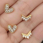 Mia Heart Stud - Alden+Rose LLC