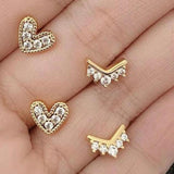 Mia Heart Stud - Alden+Rose LLC