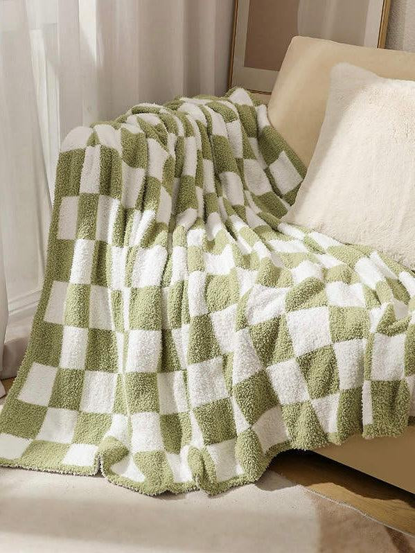 Luxe Checkerboard Throw Blanket - Alden+Rose LLC