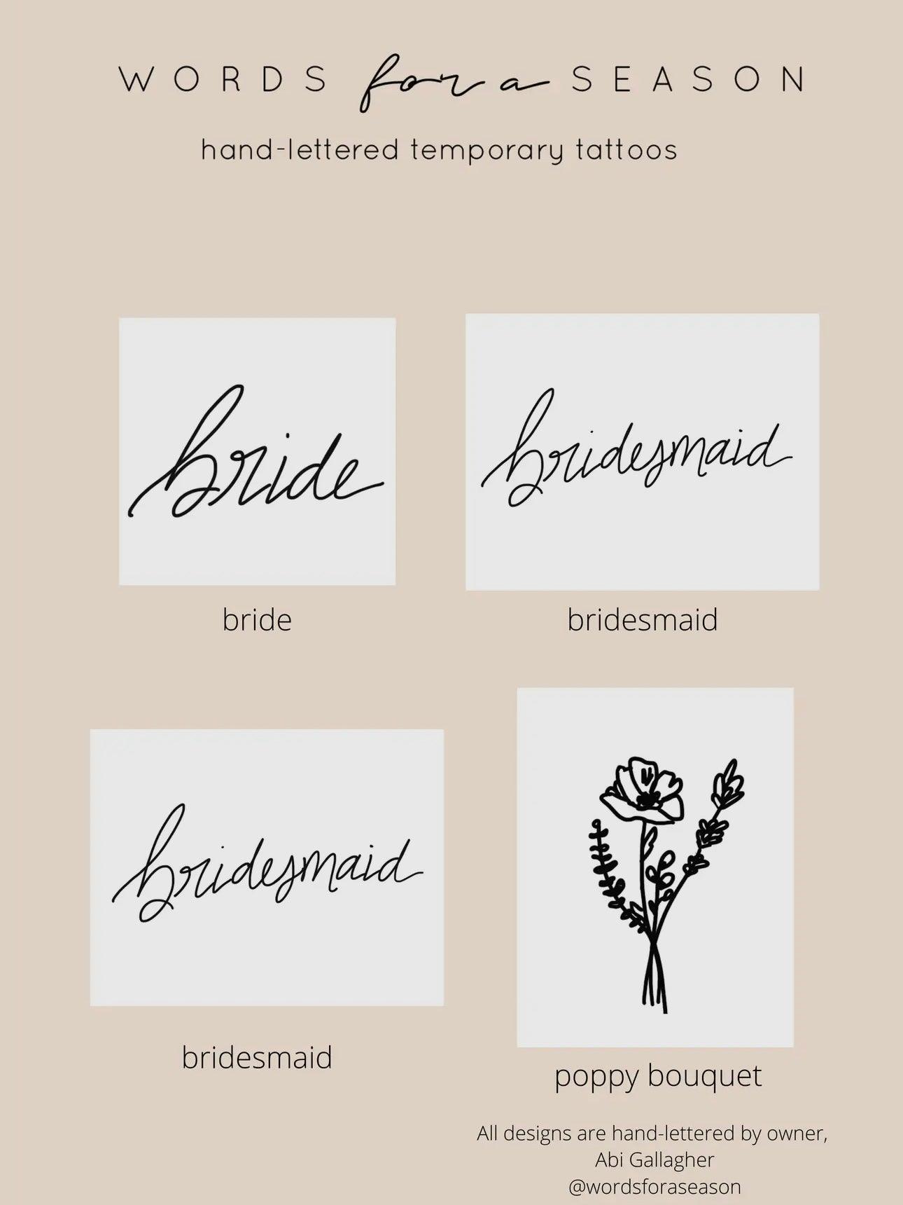 Words for a Season Temporary Tattoos - Alden+Rose LLC