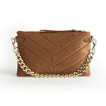 taupe velvet purse