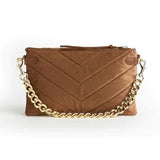 taupe velvet purse