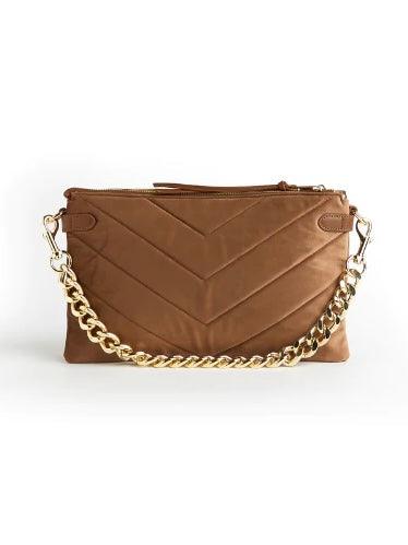 taupe velvet purse