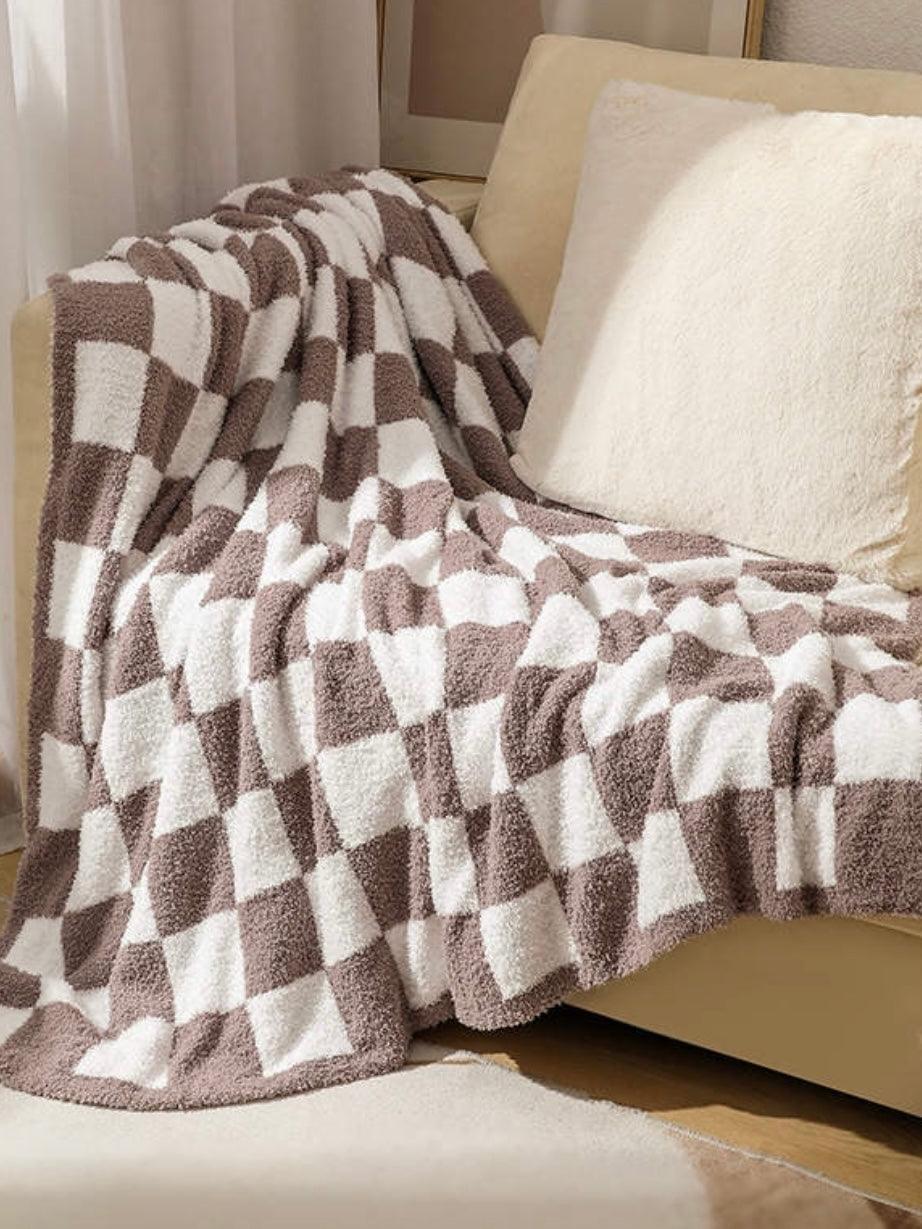 Luxe Checkerboard Throw Blanket - Alden+Rose LLC