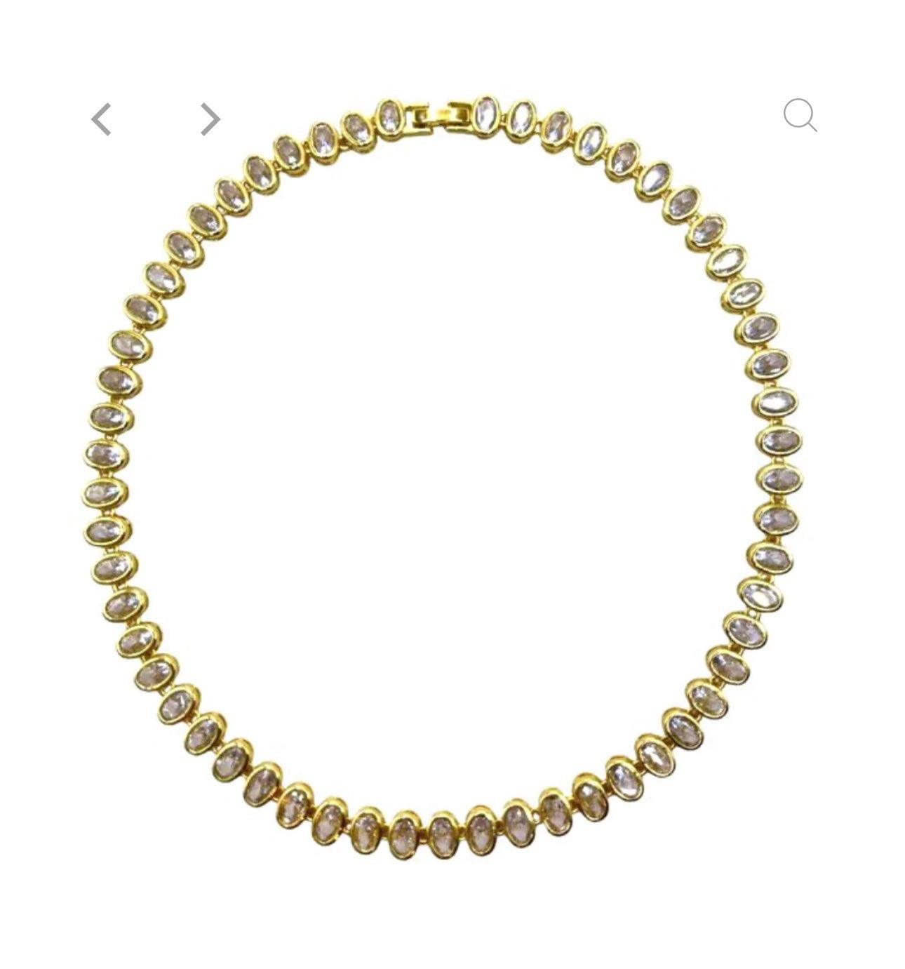 Oval Crystal Choker - Alden+Rose LLC