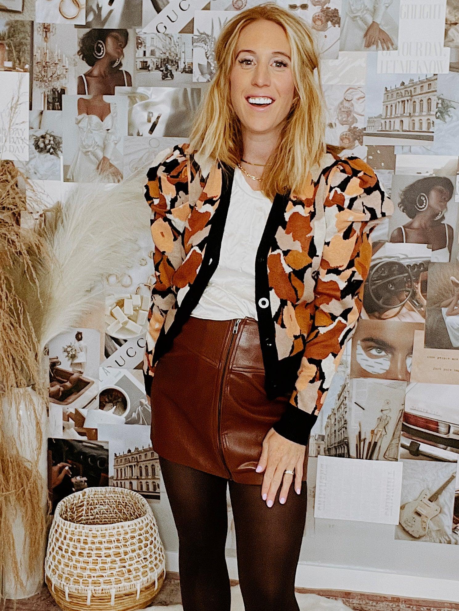 Romilly Floral Puff Sleeve Cardigan - Alden+Rose LLC