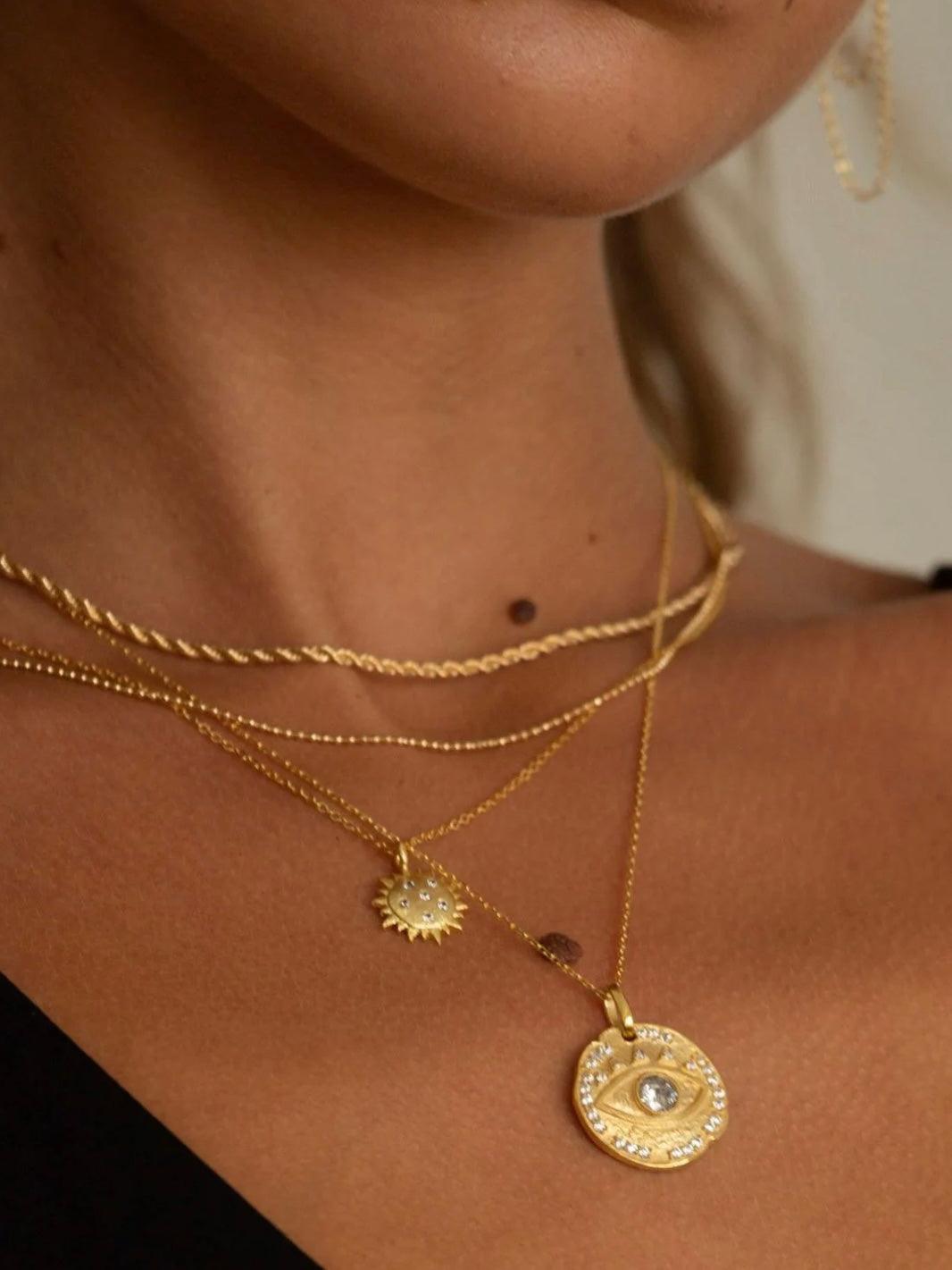 Paige Evil Eye Necklace - Alden+Rose LLC