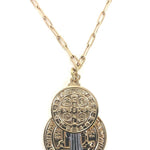 Saint Benedict Coin Necklace - Alden+Rose LLC
