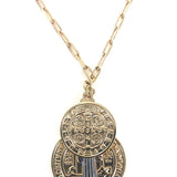 Saint Benedict Coin Necklace - Alden+Rose LLC