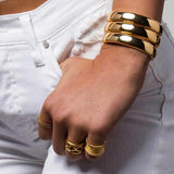 Liza Bangle Gold Bracelet - Alden+Rose LLC