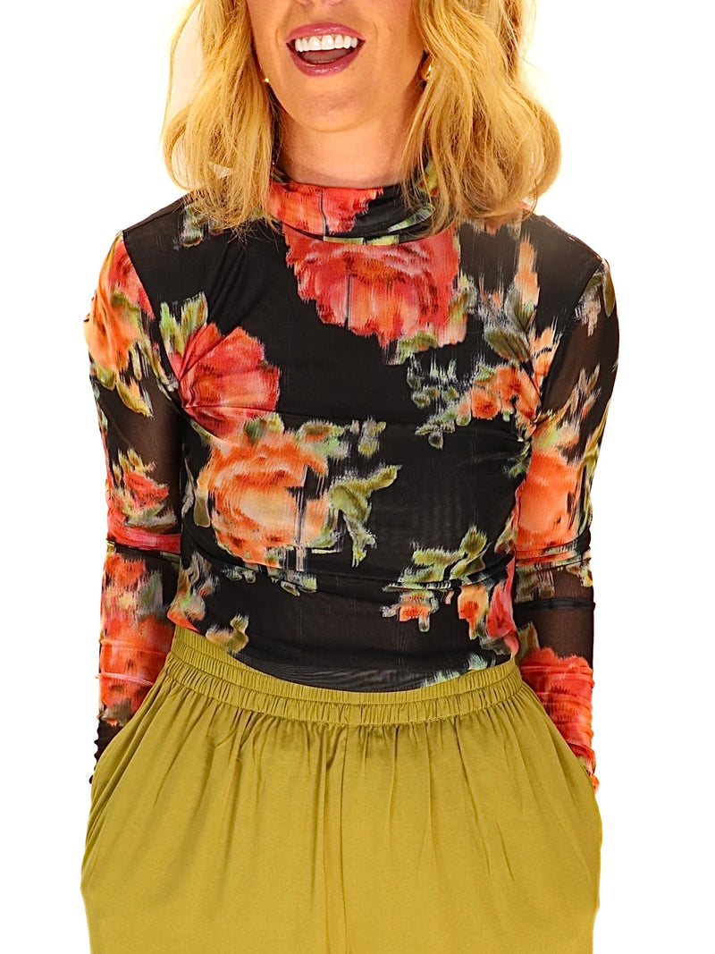 Fiona Floral Sheer Tops