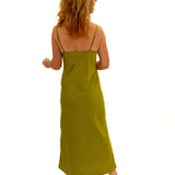 Lucy's Lime Green Zip Slip Dress