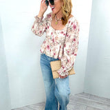 Francis Floral Peplum Top