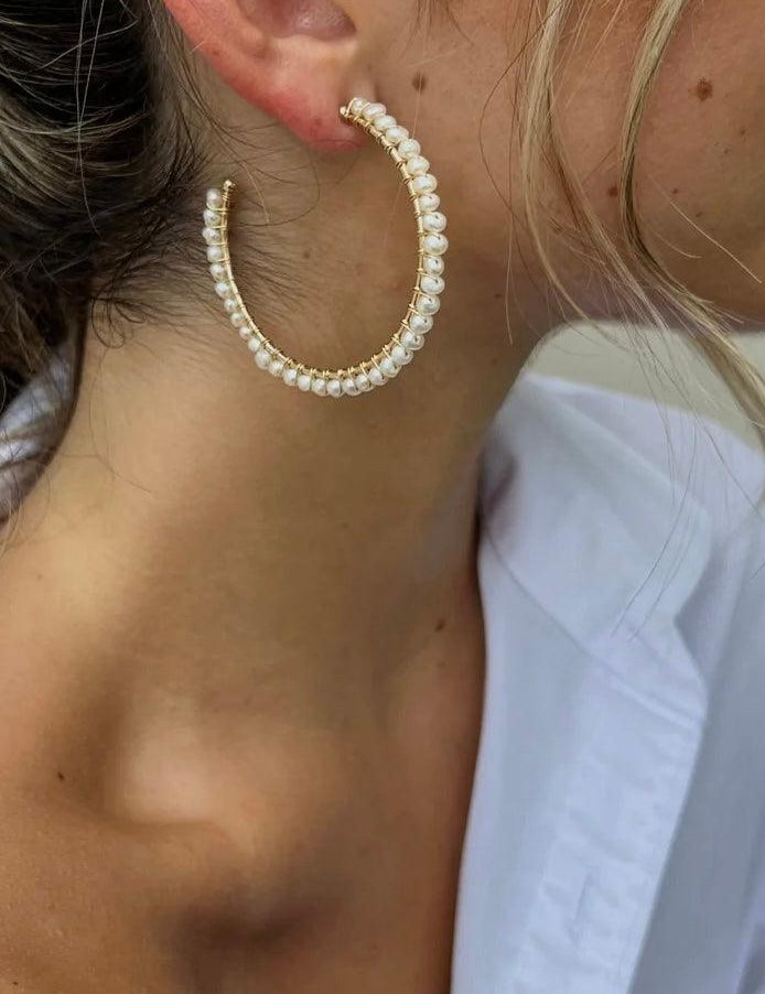 Marilyn Pearl Earrings - Alden+Rose LLC 