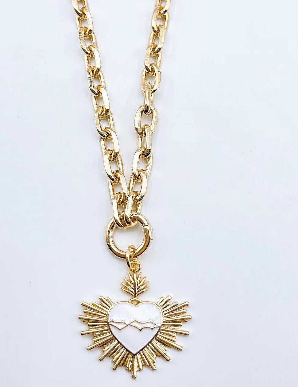 Fire Heart Necklace - Alden+Rose LLC 