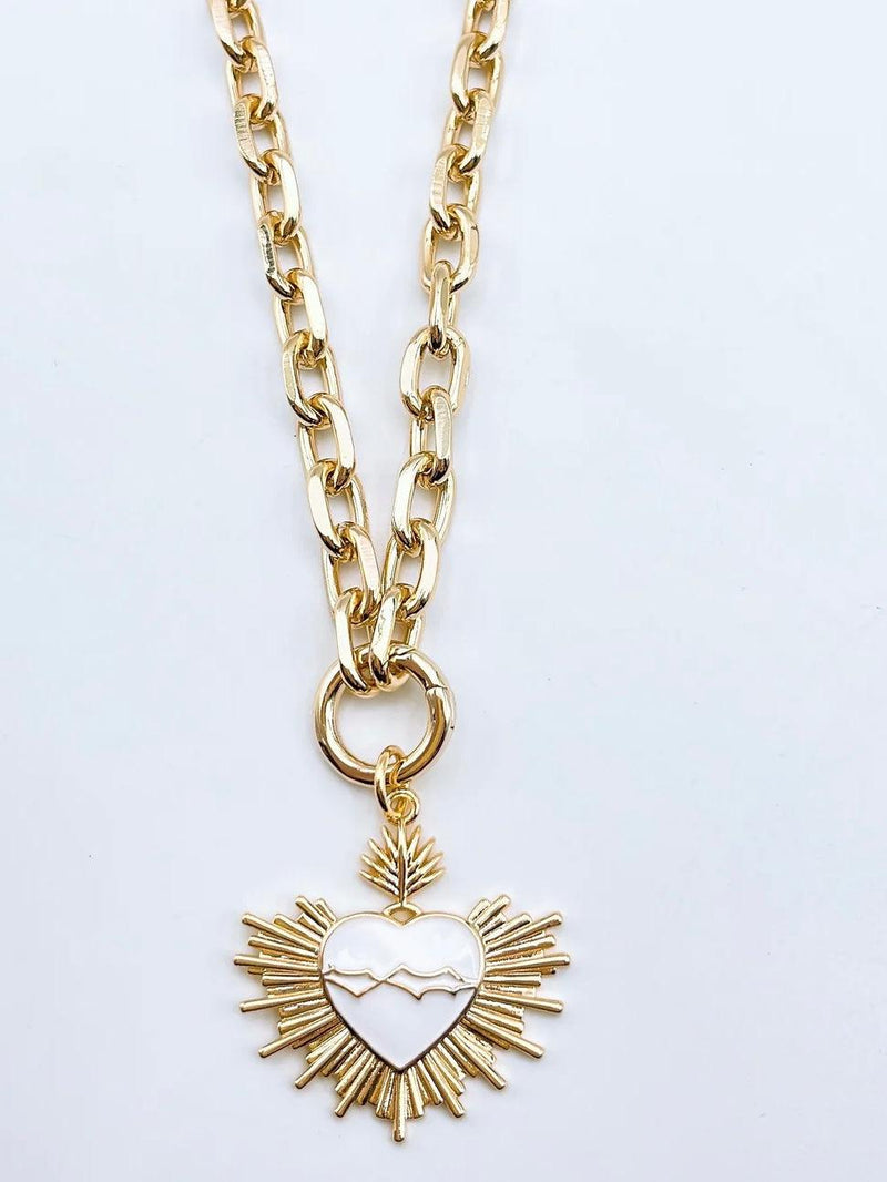 Fire Heart Necklace - Alden+Rose LLC 