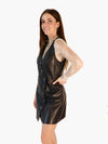 Back In Black Leather Dress - Alden+Rose LLC 