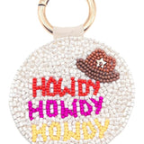 Beaded howdy keychain 