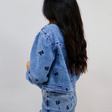 Giving Floral Denim Jacket