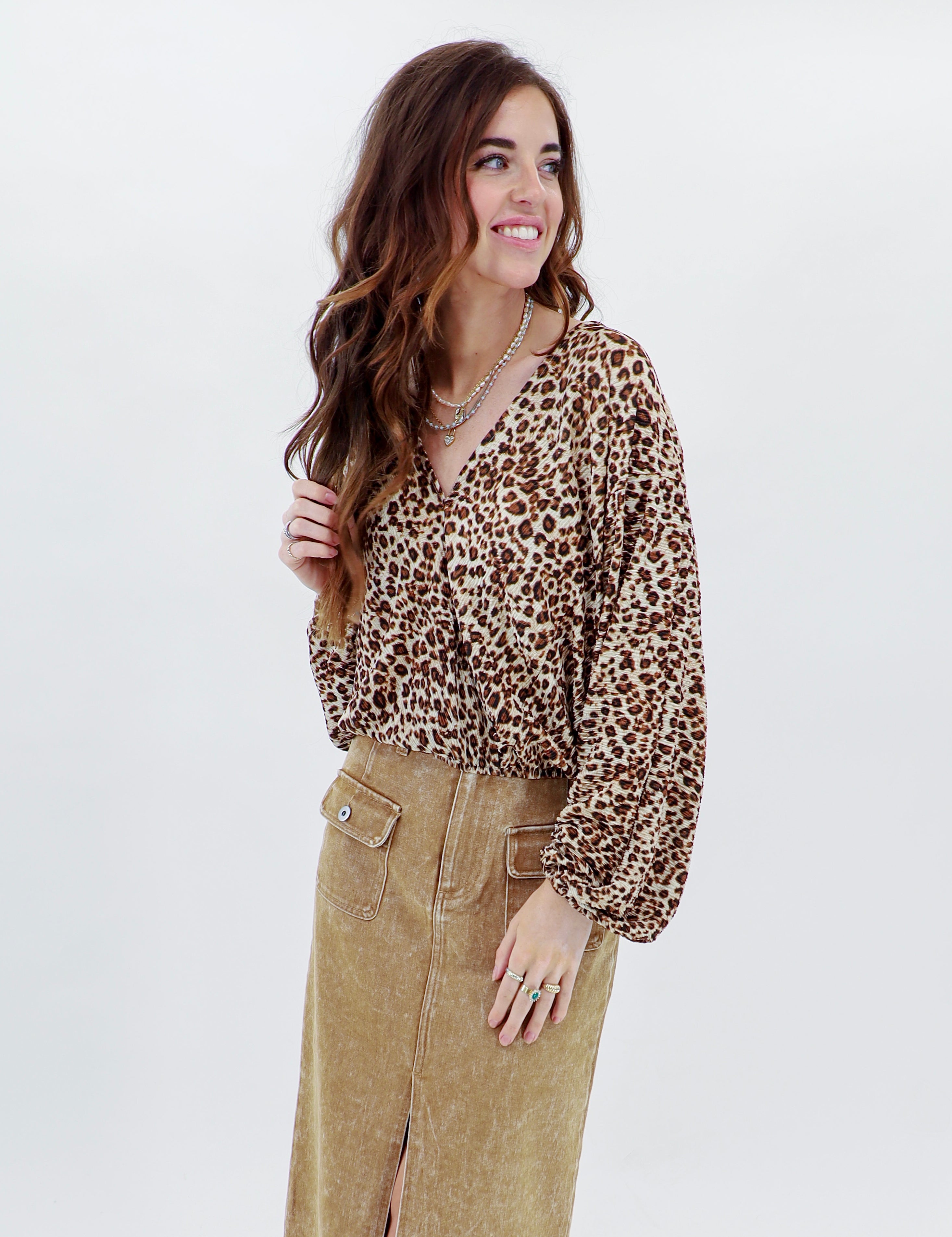 Lucille Leopard Top