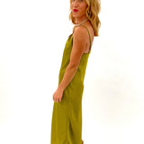 Lucy's Lime Green Zip Slip Dress