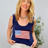 Vintage Americana Flag Top