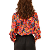 Grazino Floral Satin Top - Alden+Rose LLC 