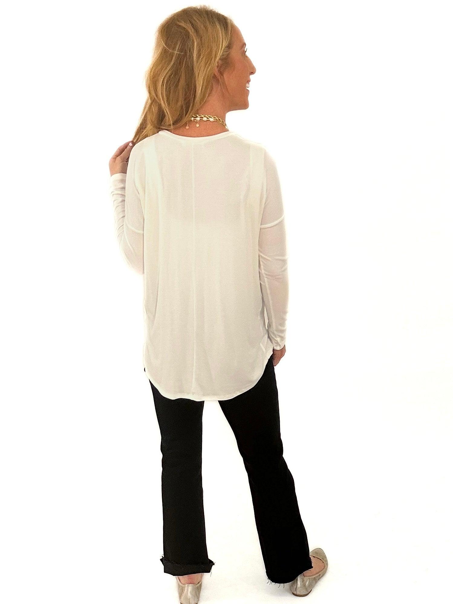 Basic Henley Thermal In White - Alden+Rose LLC 