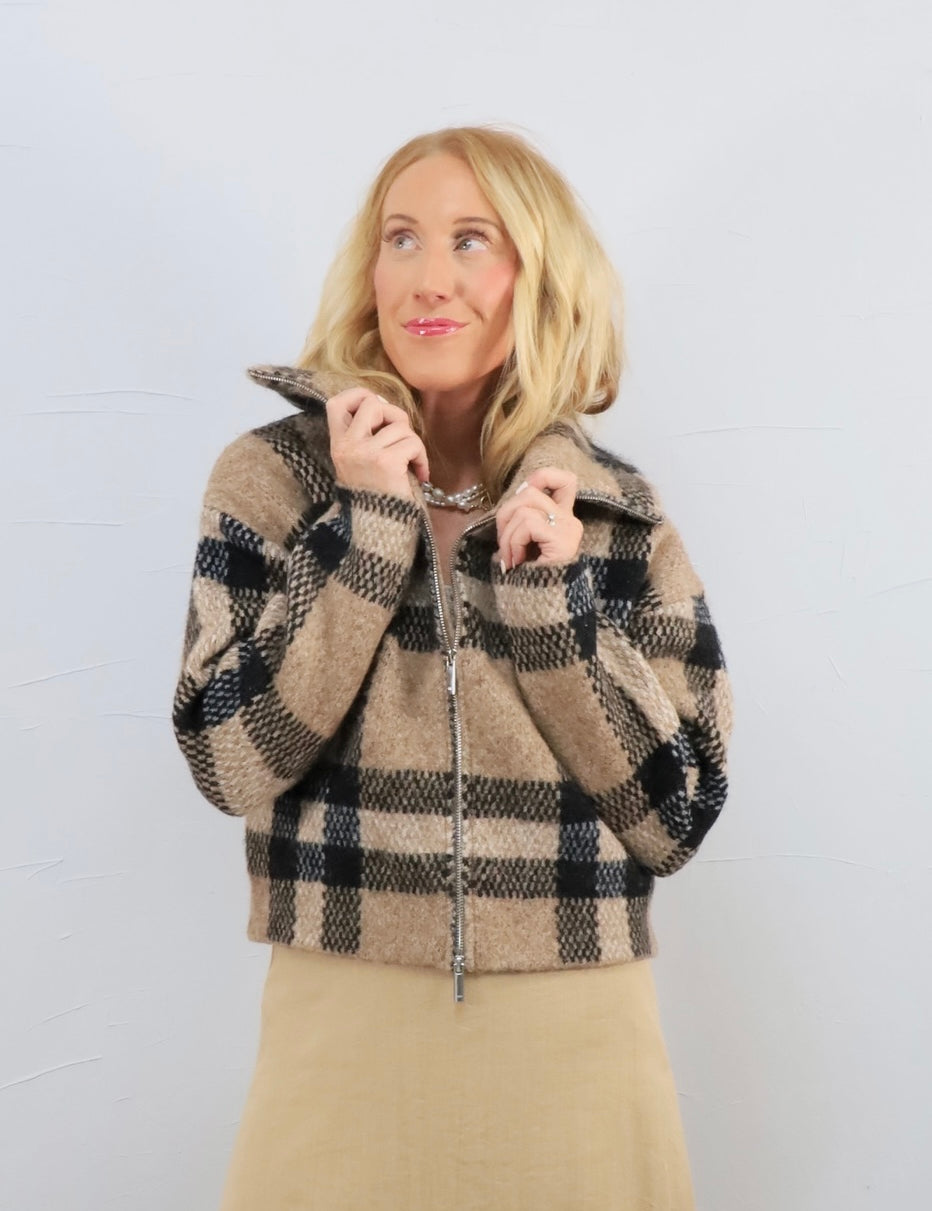 Jaques Plaid Sweater Jacket