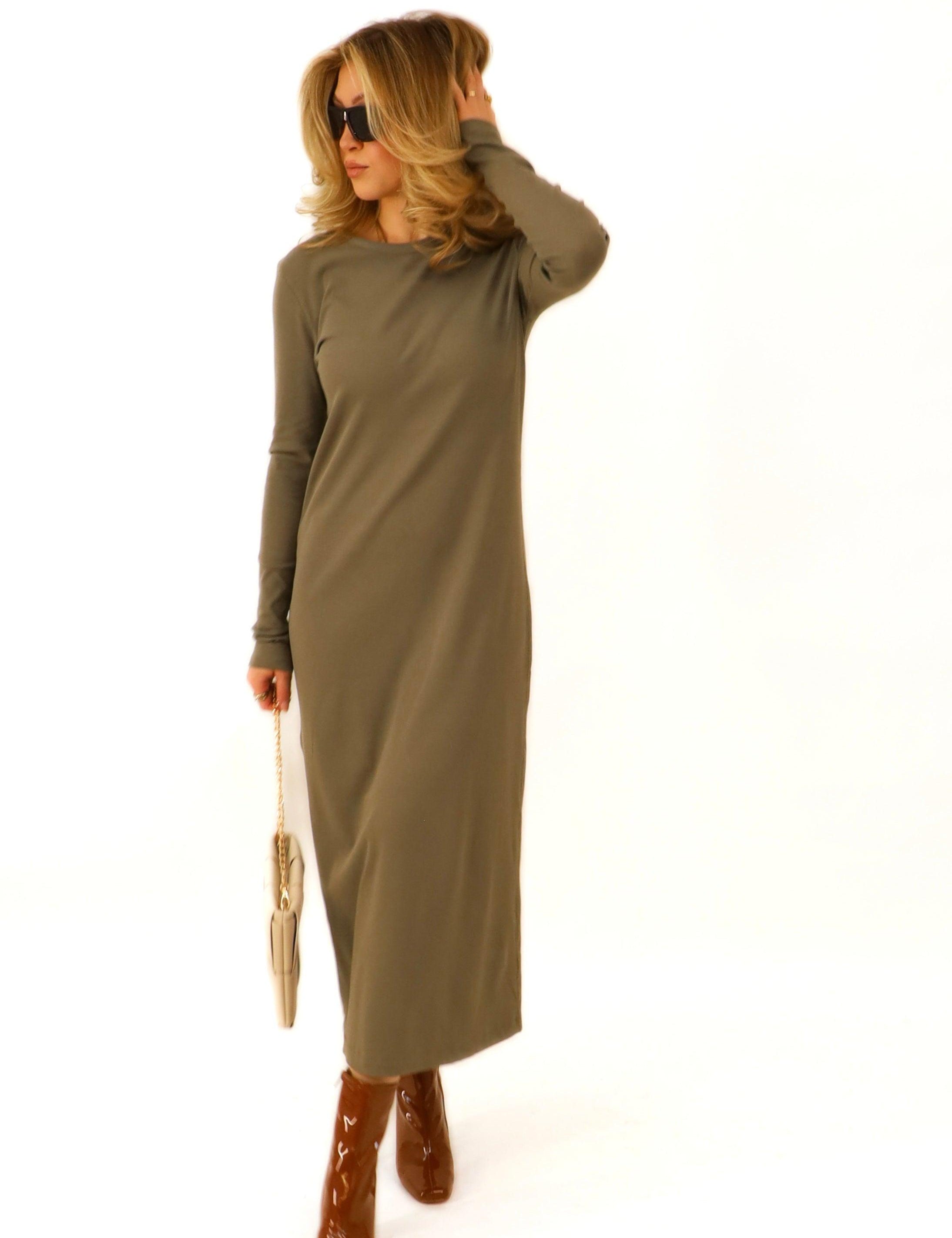 long sleeve body con dress