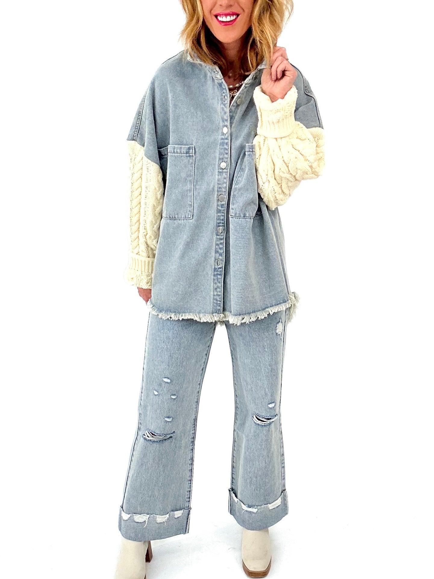 oversized denim jacket