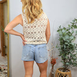 Cloud Dancer Denim Short