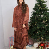 Bonita Burgundy Satin Dress