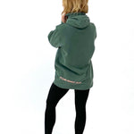 Oversized green graphic hoodie