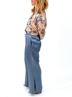 satin pant with side slit